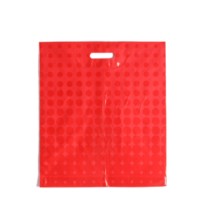 Plastposer rød med sirkler 45x50 cm | Uten trykk | SKG - Spesialister innen profilert emballasje