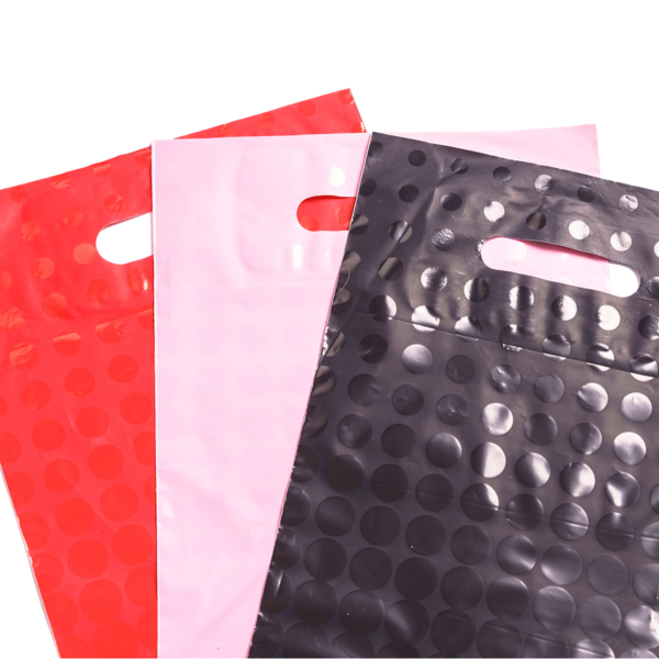 Plastposer med sirkler - 3 farger - 2 størrelser | Uten trykk | SKG - Spsialister innen profilert emballasje