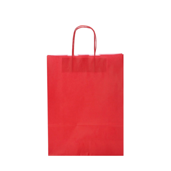 Papirposer rød 26x11x34cm | Lagervarer uten logo | SKG - Spesialister innen profilert emballasje
