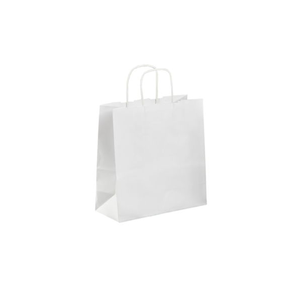 Papirpose uten logo i hvit kraft | Nettbutikk | Kort levering på 2-3 dager fra lager | SKG - Spesialister innen profilert emballasje